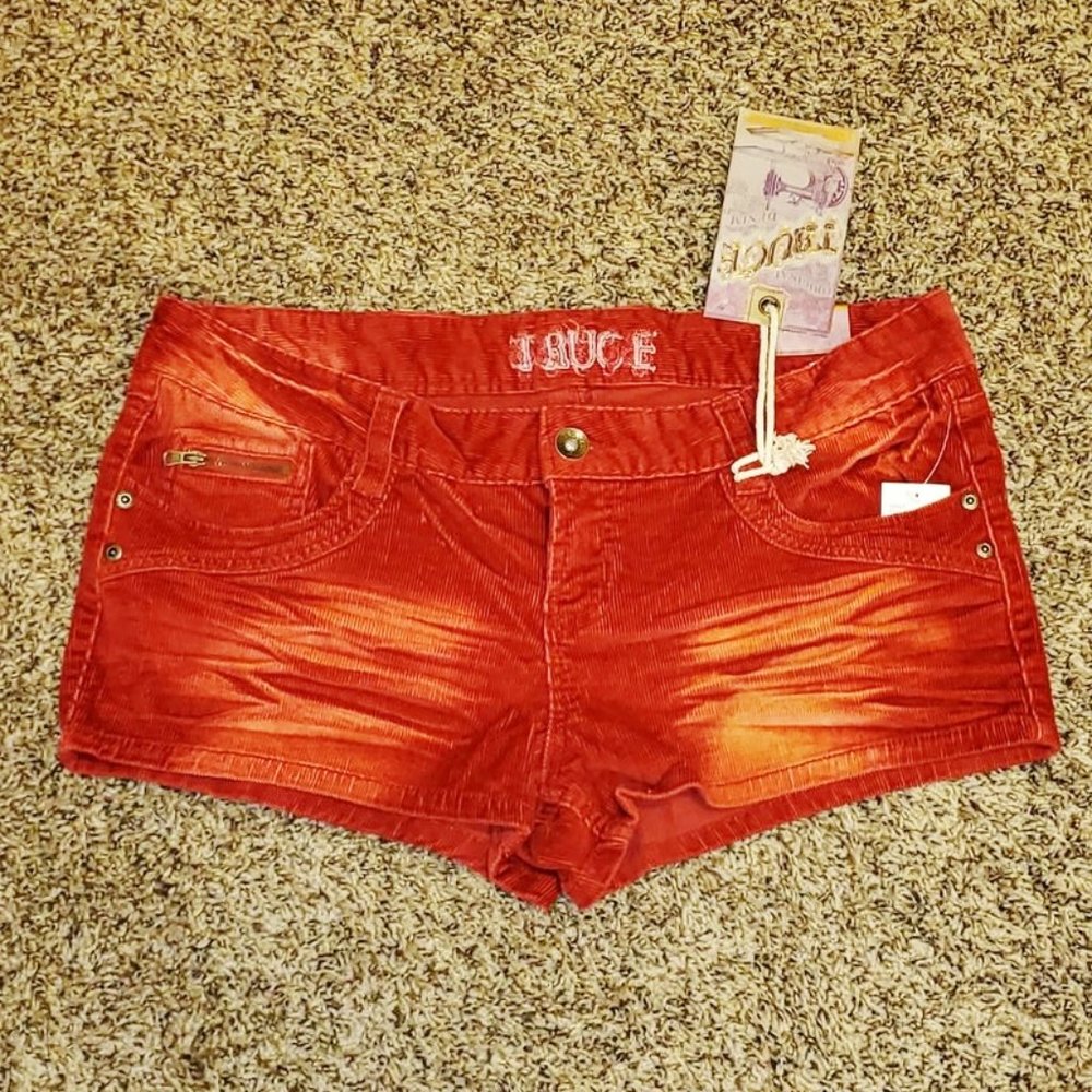 NWT Very Cute Truce Stretch Shorts CHILLI RED Gradient sz 15 Orig $60+Tax